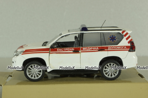 Toyota Prado 150 Медична допомога, білий, SAL003, Salah43 1:42