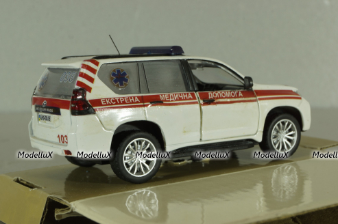 Toyota Prado 150 Медична допомога, білий, SAL003, Salah43 1:42