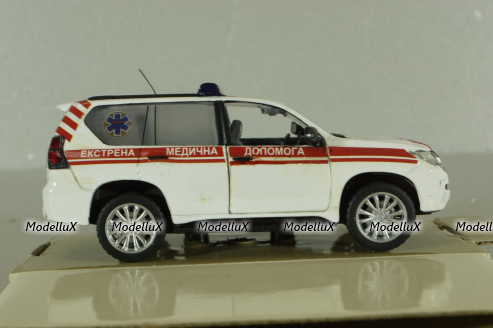 Toyota Prado 150 Медична допомога, білий, SAL003, Salah43 1:42
