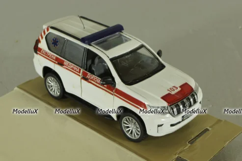 Toyota Prado 150 Медична допомога, білий, SAL003, Salah43 1:42