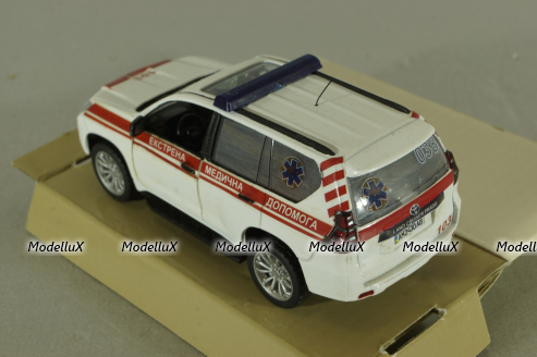 Toyota Prado 150 Медична допомога, білий, SAL003, Salah43 1:42