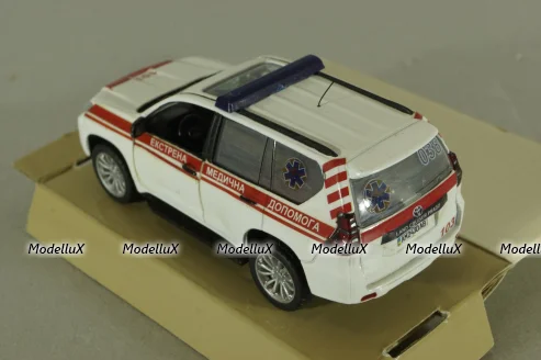 Toyota Prado 150 Медична допомога, білий, SAL003, Salah43 1:42