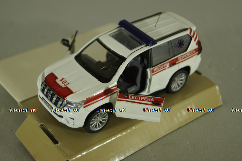 Toyota Prado 150 Медична допомога, білий, SAL003, Salah43 1:42