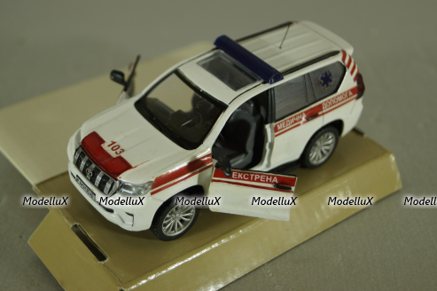 Toyota Prado 150 Медична допомога, білий, SAL003, Salah43 1:42