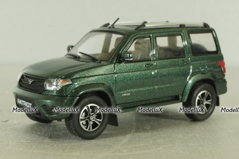Уаз Patriot (УАЗ-3163) зеленый , Автолегенды СССР №283, DeAgostini 1:43