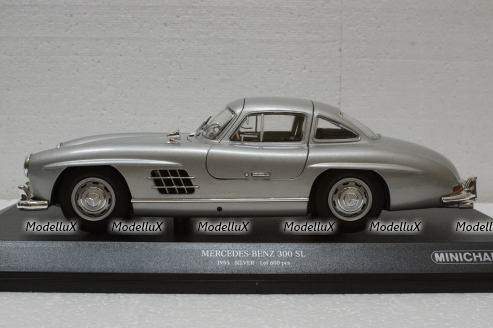 Mercedes 300SL W198, 1955, Silver, 110037210, Minichamps 1:18