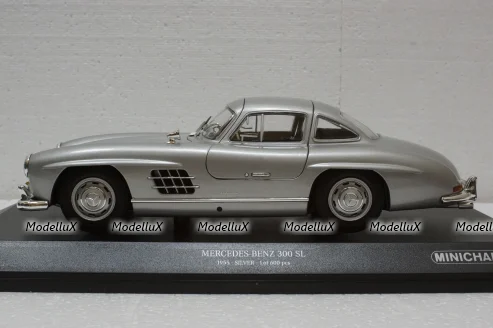 Mercedes 300SL W198, 1955, Silver, 110037210, Minichamps 1:18