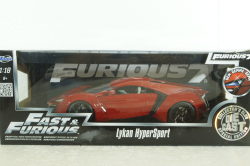 Lykan Hypersport red, Fast Furious, Jada 1:18