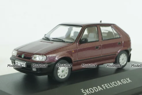 Skoda Felicia dark red, KALEIDOSKOP SKODA (DeAgostini) 1:43