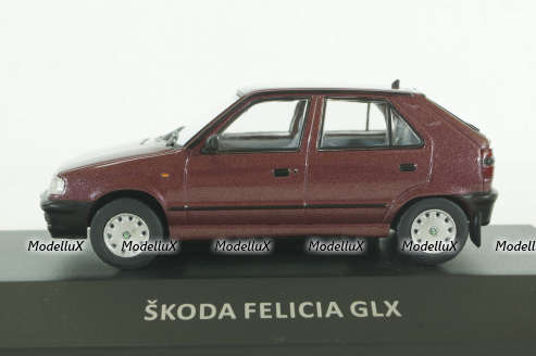 Skoda Felicia dark red, KALEIDOSKOP SKODA (DeAgostini) 1:43