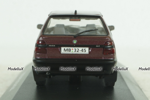Skoda Felicia dark red, KALEIDOSKOP SKODA (DeAgostini) 1:43