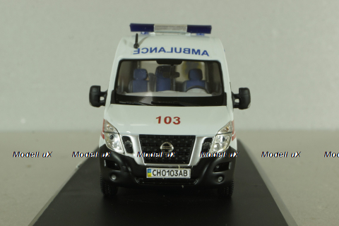 Nissan NV400 Van, Медична допомога, білий, SAL006, Salah43 1:43 