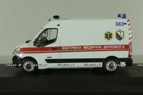 Nissan NV400 Van, Медична допомога, білий, SAL006, Salah43 1:43 