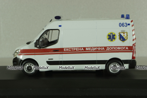 Nissan NV400 Van, Медична допомога, білий, SAL006, Salah43 1:43 