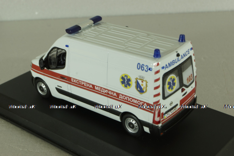 Nissan NV400 Van, Медична допомога, білий, SAL006, Salah43 1:43 