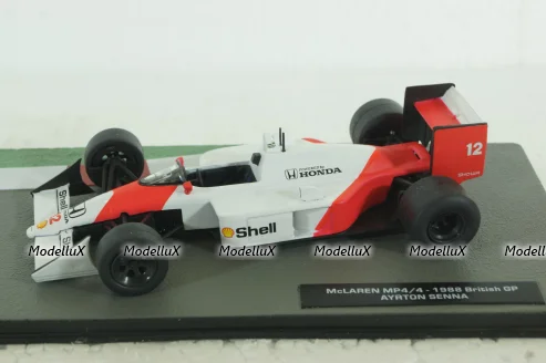 McLaren MP4/4 Ayrton Senna, British GP 1988, white/red, Altaya 1:43