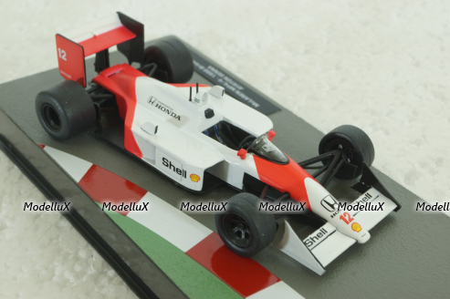 McLaren MP4/4 Ayrton Senna, British GP 1988, white/red, Altaya 1:43