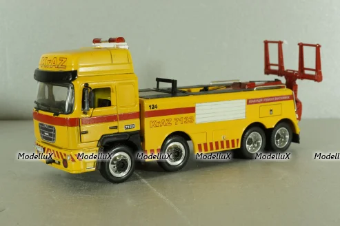 Краз-7133 эвакуатор, желтый, SAL001, Salah43 1:43