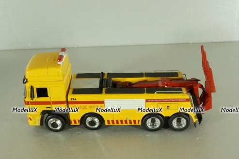 Краз-7133 эвакуатор, желтый, SAL001, Salah43 1:43