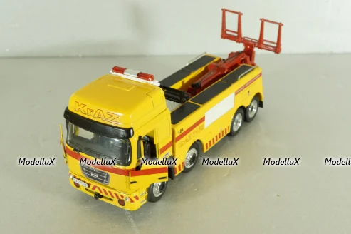 Краз-7133 эвакуатор, желтый, SAL001, Salah43 1:43