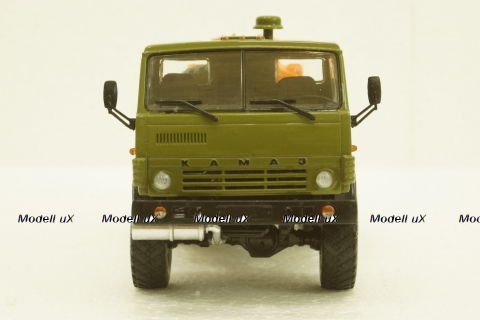 Камаз-4310, АЦ-7 бензовоз хаки/оранжевый, 102859, АвтоИстория 1:43