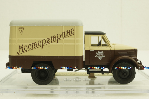 Газ-51 образца 46 года, с дерево металлической кабиной фургон "Мосторгтранс", МБК 1:43