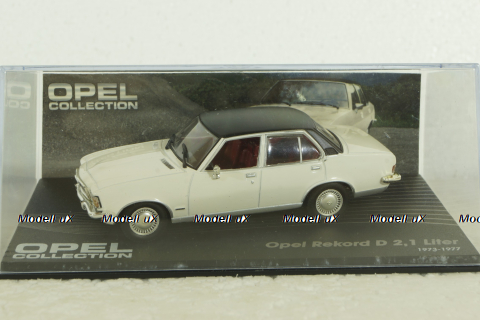 Opel Rekord D 2,1 Liter 1973 white, OPC020, Opel Collection #20 1:43