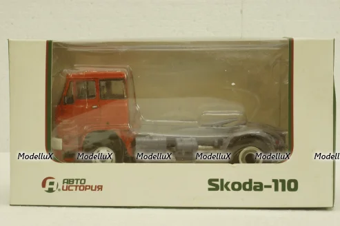 Skoda-110 тягач, красный, АвтоИстория 1:43