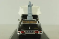 Citroen DS 21 Pallas 1972 with boat in goppa, black, 157072, Norev 1:43