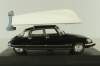 Citroen DS 21 Pallas 1972 with boat in goppa, black, 157072, Norev 1:43