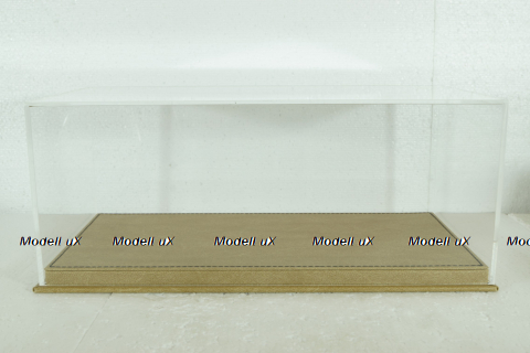 Бокс для моделей с кожаной подставкой - Бежевый, 30,6*14,6*11,3 (Д*В*Ш), LUXBOX 1:18