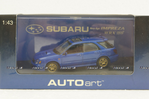 Subaru Impreza WRX Sti Wagon, New Age, blue, 58631, AutoArt 1:43