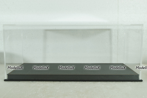 Бокс для моделей с кожаной подставкой - Черный, 30,6*14,6*11,3 (Д*В*Ш), LUXBOX 1:18