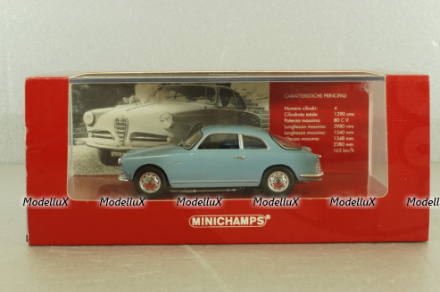 Alfa Romeo Giulietta Sprint 1954, blue, 403120403, Minichamps 1:43