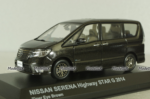 Nissan Serena Highway Star, Gybrid 2014, brown, 03871TB, Kyosho 1:43