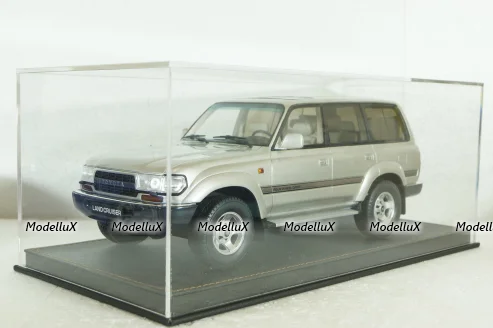 Бокс для моделей с кожаной подставкой - Черный, 30,6*14,6*11,3 (Д*В*Ш), LUXBOX 1:18