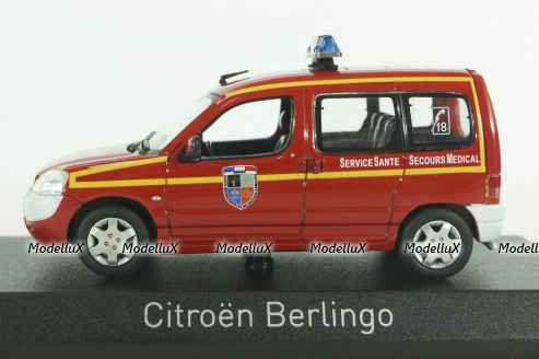 Citroën Berlingo Firefighters (Medical Assistance) 2004, red, 155722, Norev 1:43