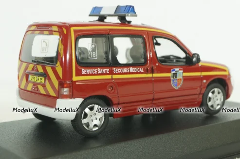 Citroën Berlingo Firefighters (Medical Assistance) 2004, red, 155722, Norev 1:43