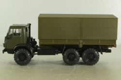 Камаз-43105 с тентом, поворотный мост, хаки, Элекон 1:43