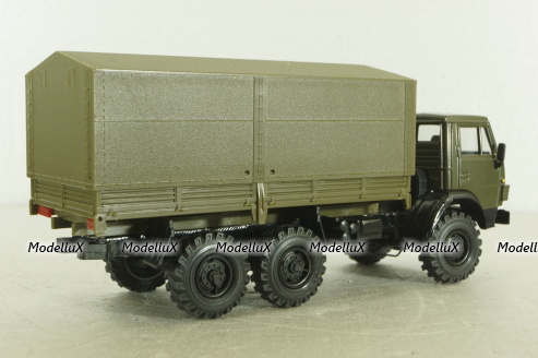 Камаз-43105 с тентом, поворотный мост, хаки, Элекон 1:43