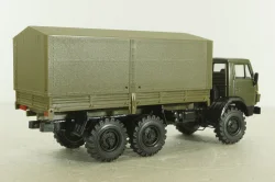 Камаз-43105 с тентом, поворотный мост, хаки, Элекон 1:43