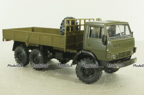Камаз-43105 с тентом, поворотный мост, хаки, Элекон 1:43