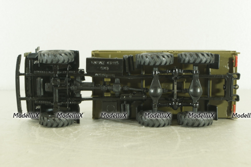 Камаз-43105 с тентом, поворотный мост, хаки, Элекон 1:43