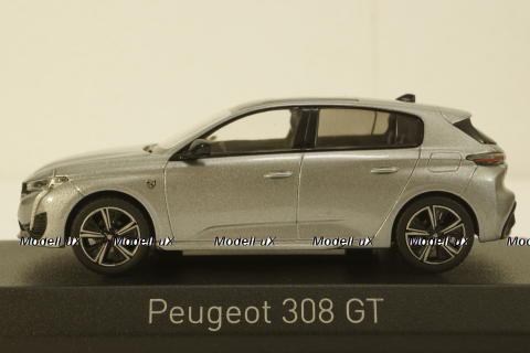 Peugeot 308 GT 2021 Artense Grey, 473931, Norev 1:43