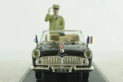Simca V8 Chamboard Presidentielle w/figure General de Gaulle 1960, black, Norev 1:43