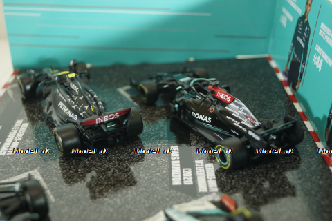 Mercedes AMG Petronas Set F1 4X W14 Team, Набор болидов Mercedes GP из 4х машин Формула 1 , BU38093-PACK, Bburago 1:43