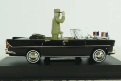 Simca V8 Chamboard Presidentielle w/figure General de Gaulle 1960, black, Norev 1:43