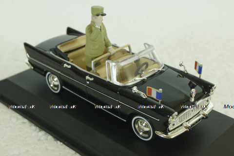 Simca V8 Chamboard Presidentielle 1960 W/Figure General de Gaulle, Norev 1:43