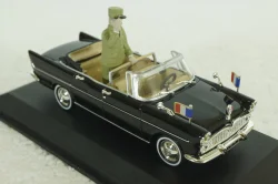 Simca V8 Chamboard Presidentielle w/figure General de Gaulle 1960, black, Norev 1:43