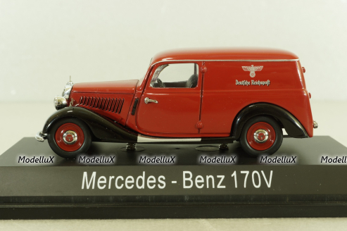 Mercedes 170V (W136) Covered wagon 1946, red,  02253, Schuco 1:43